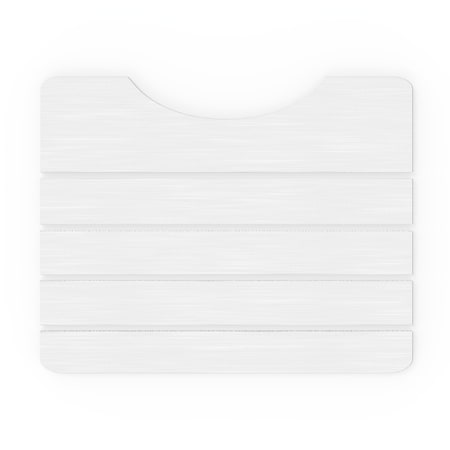 Castello Usa Diatomite Quick-Dry Stone Toilet Contour Mat - White CB-DTM-W